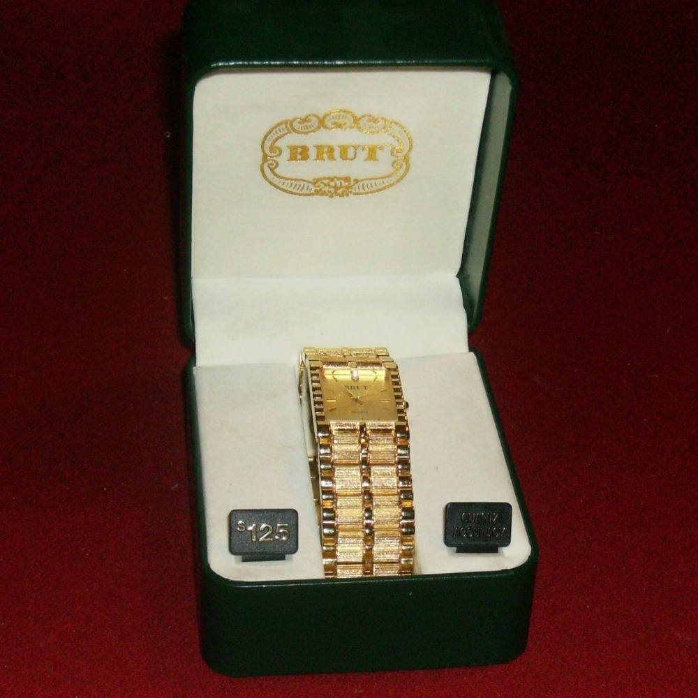 Extremely nice Brut advertising wrist watch new